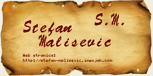 Stefan Mališević vizit kartica